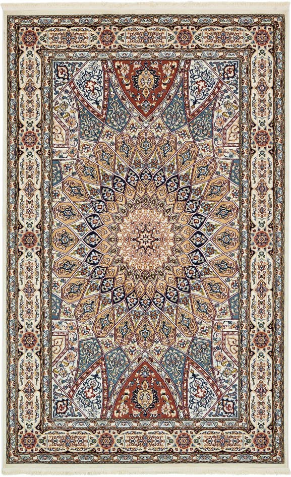 Detail image of 5' 3 x 8' Nain Design Rug