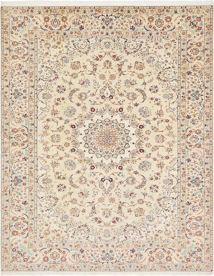 Detail image of 8' 2 x 11' 2 Hand Knotted Nain Persian Rug