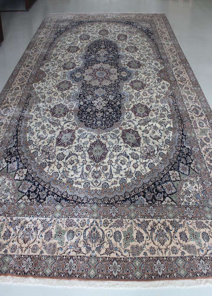 11' 6 x 16' 2 Hand Knotted Nain Persian Rug
