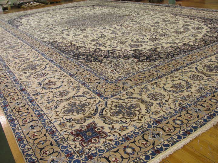 25' 4 x 39' 2 Hand Knotted Nain Persian Rug