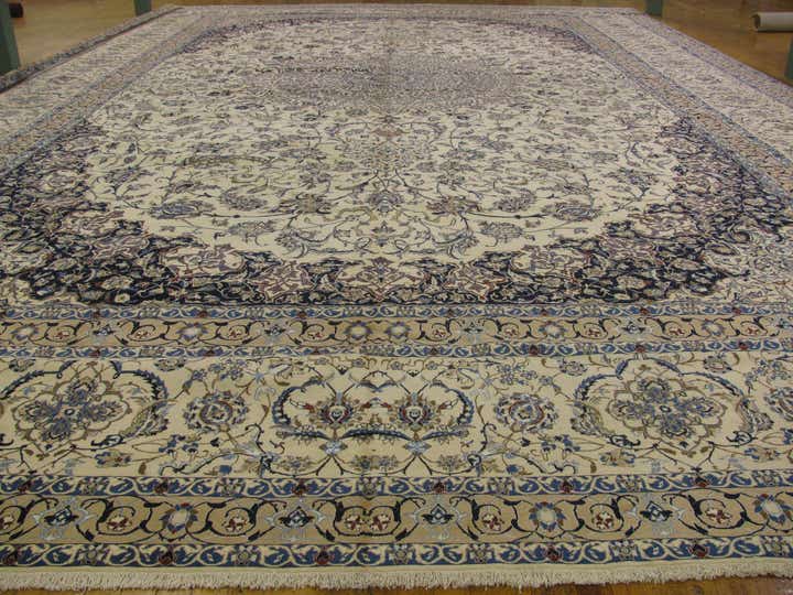 25' 4 x 39' 2 Hand Knotted Nain Persian Rug
