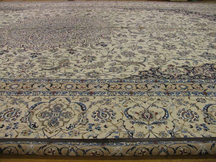 25' 4 x 39' 2 Hand Knotted Nain Persian Rug