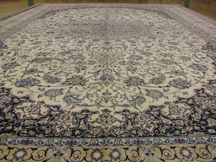 25' 4 x 39' 2 Hand Knotted Nain Persian Rug