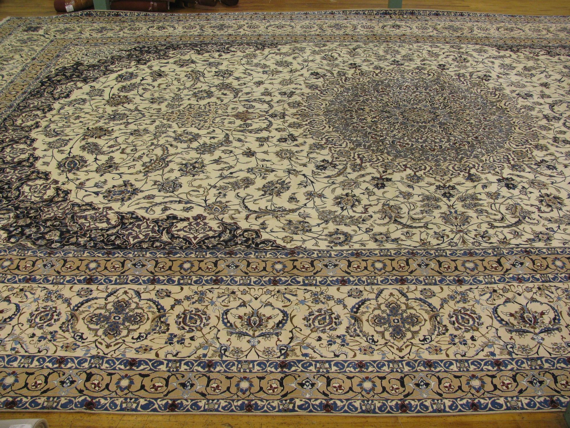 25' 4 x 39' 2 Hand Knotted Nain Persian Rug