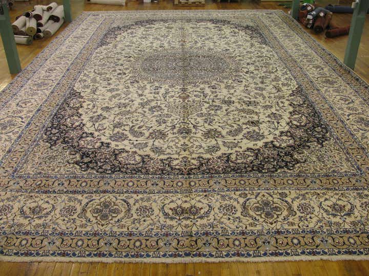 25' 4 x 39' 2 Hand Knotted Nain Persian Rug
