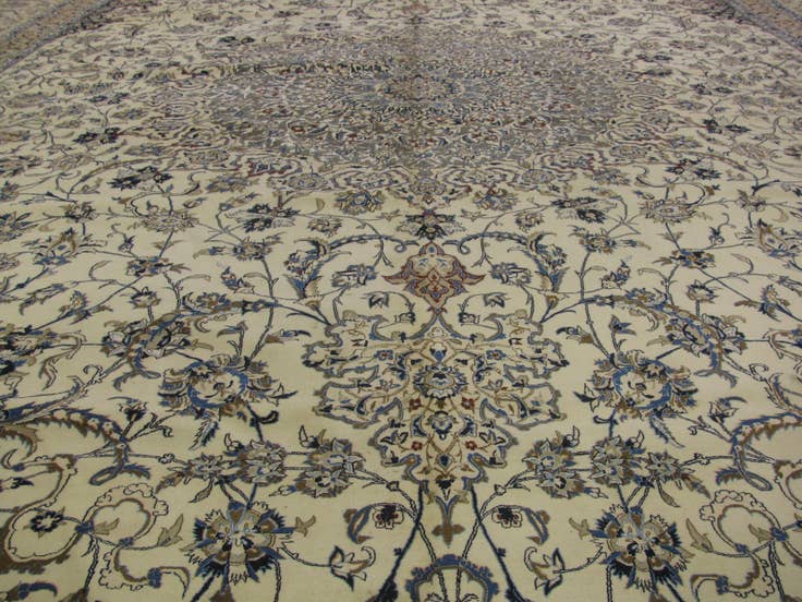 Detail image of 25' 4 x 39' 2 Hand Knotted Nain Persian Rug