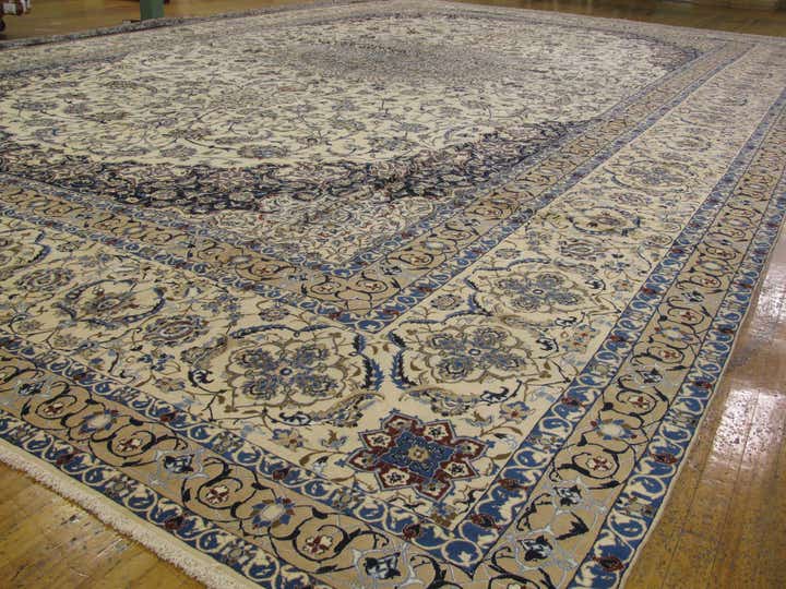 25' 4 x 39' 2 Hand Knotted Nain Persian Rug