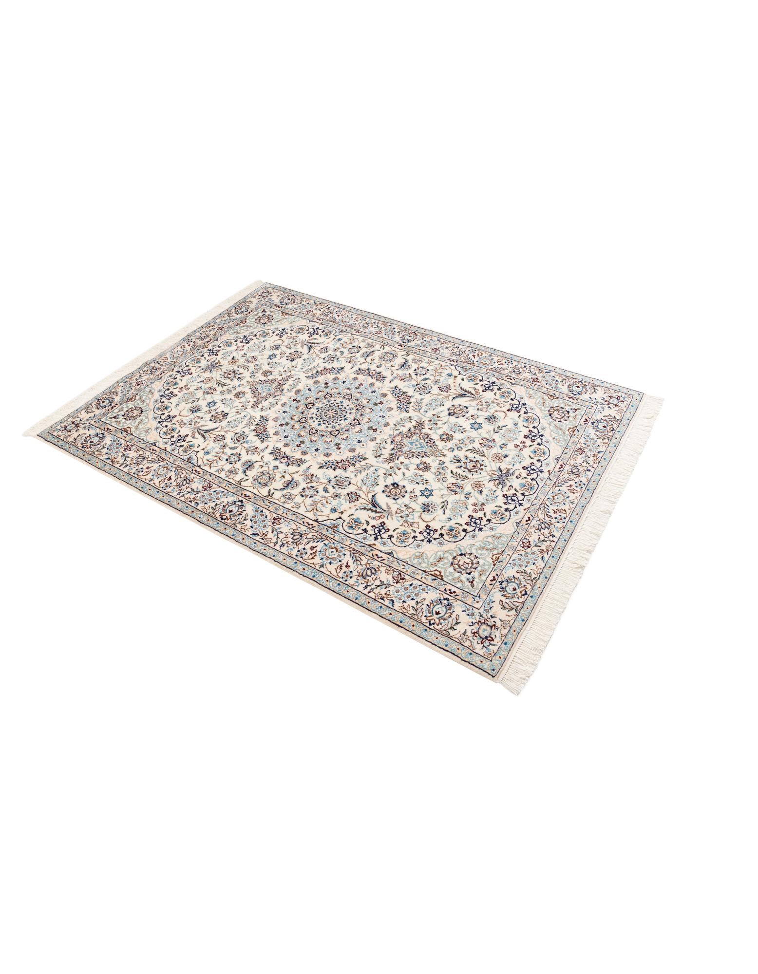 3' 5 x 5' Hand Knotted Nain Persian Rug