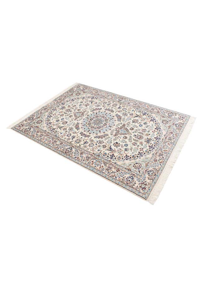 3' 5 x 5' Hand Knotted Nain Persian Rug