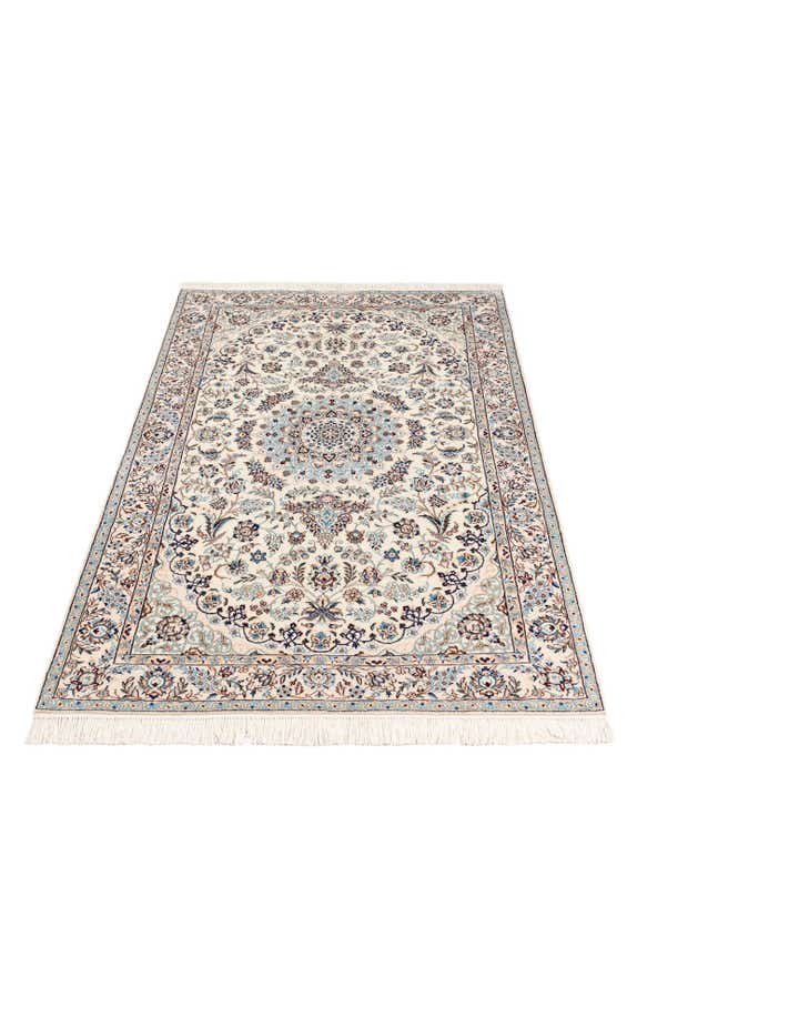 3' 5 x 5' Hand Knotted Nain Persian Rug