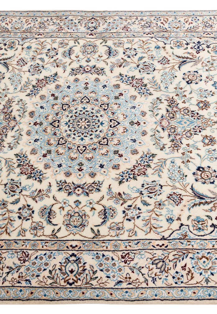 3' 5 x 5' Hand Knotted Nain Persian Rug