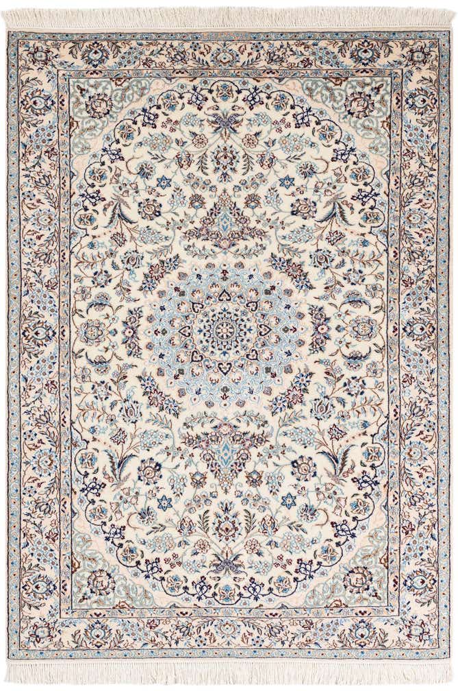 3' 5 x 5' Hand Knotted Nain Persian Rug