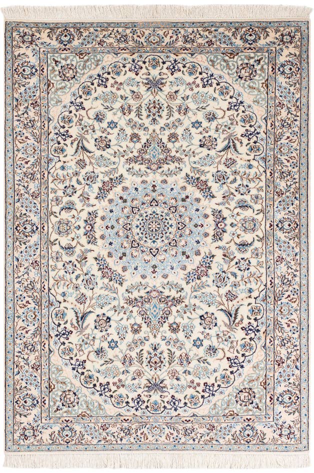 Detail image of 3' 5 x 5' Hand Knotted Nain Persian Rug