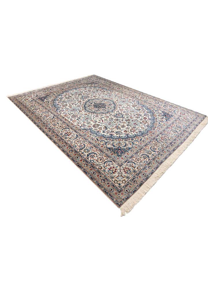 9' 8 x 13' 1 Hand Knotted Nain Persian Rug