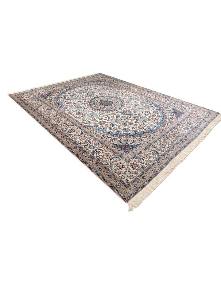 9' 8 x 13' 1 Hand Knotted Nain Persian Rug