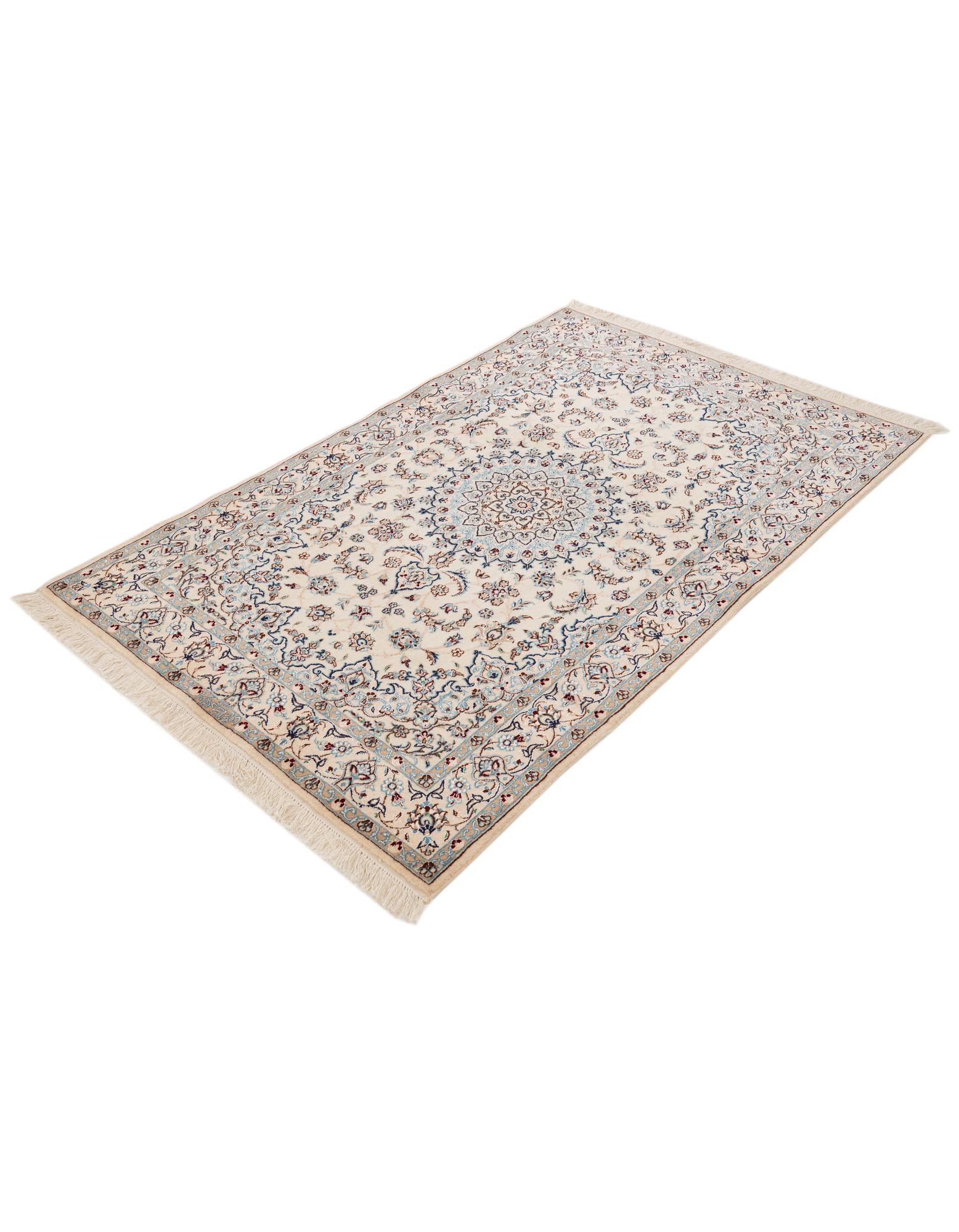 3' 4 x 5' 3 Hand Knotted Nain Persian Rug