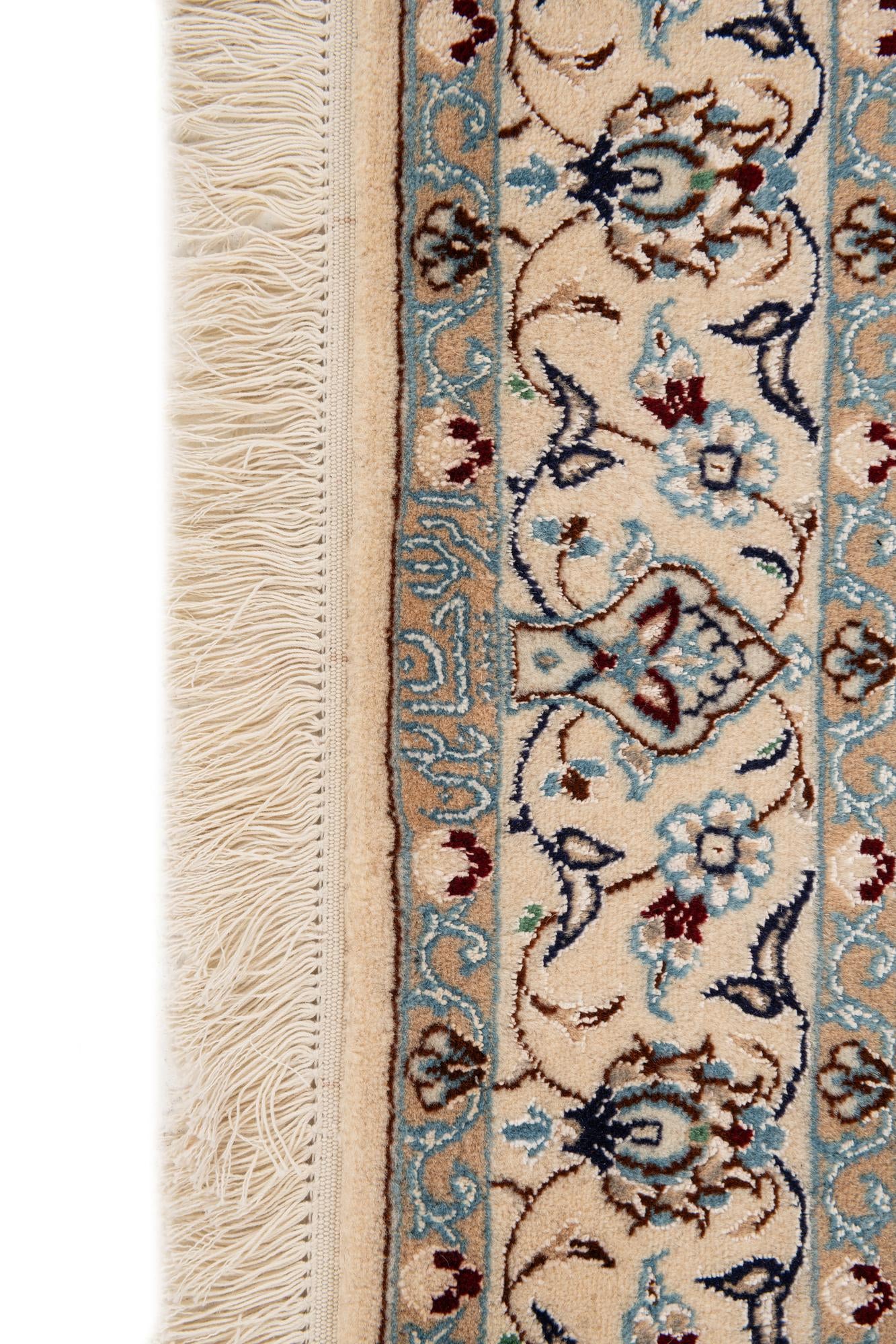 3' 4 x 5' 3 Hand Knotted Nain Persian Rug
