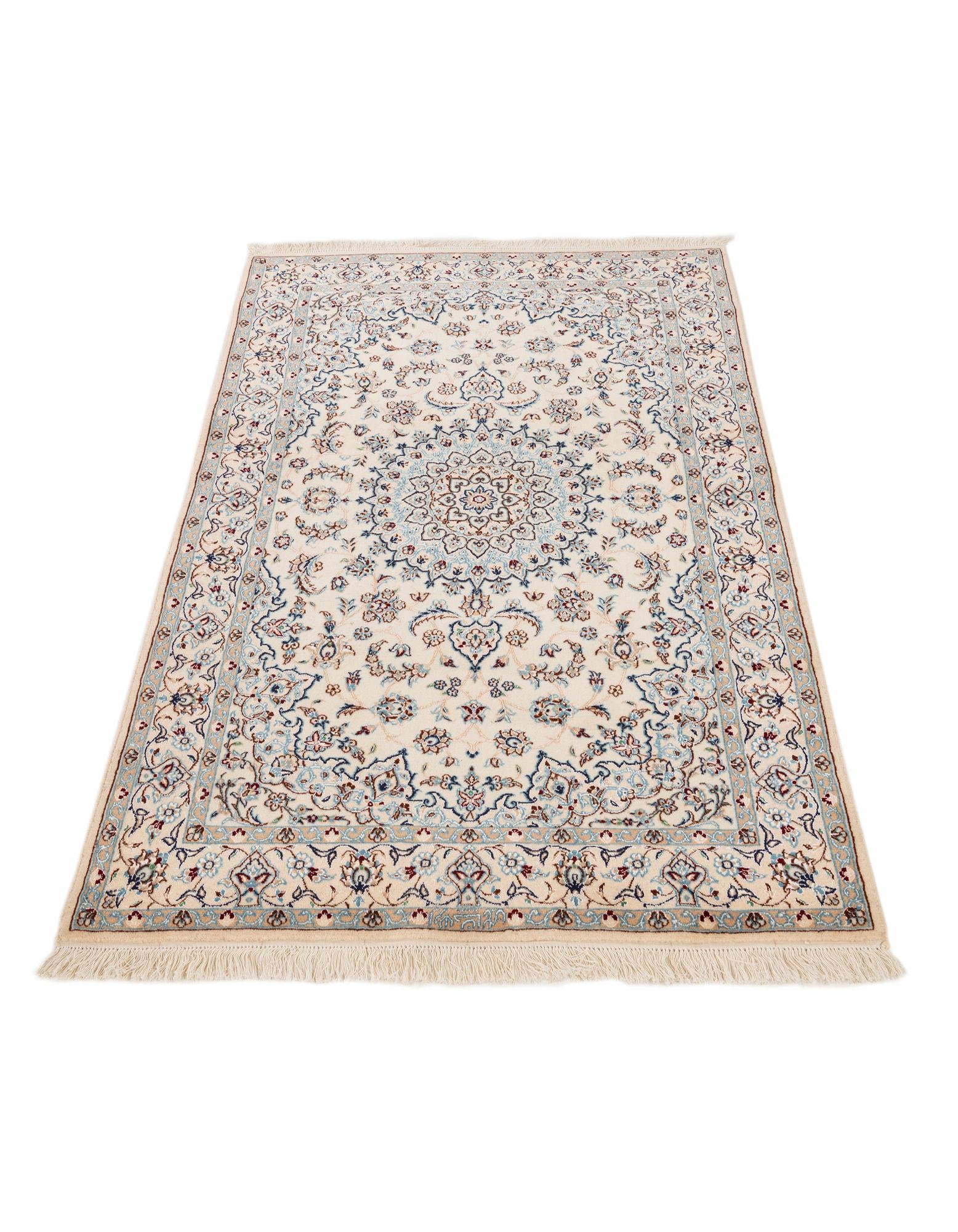 3' 4 x 5' 3 Hand Knotted Nain Persian Rug