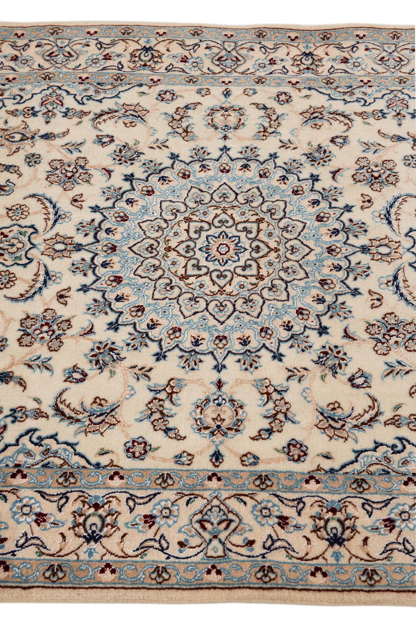 3' 4 x 5' 3 Hand Knotted Nain Persian Rug
