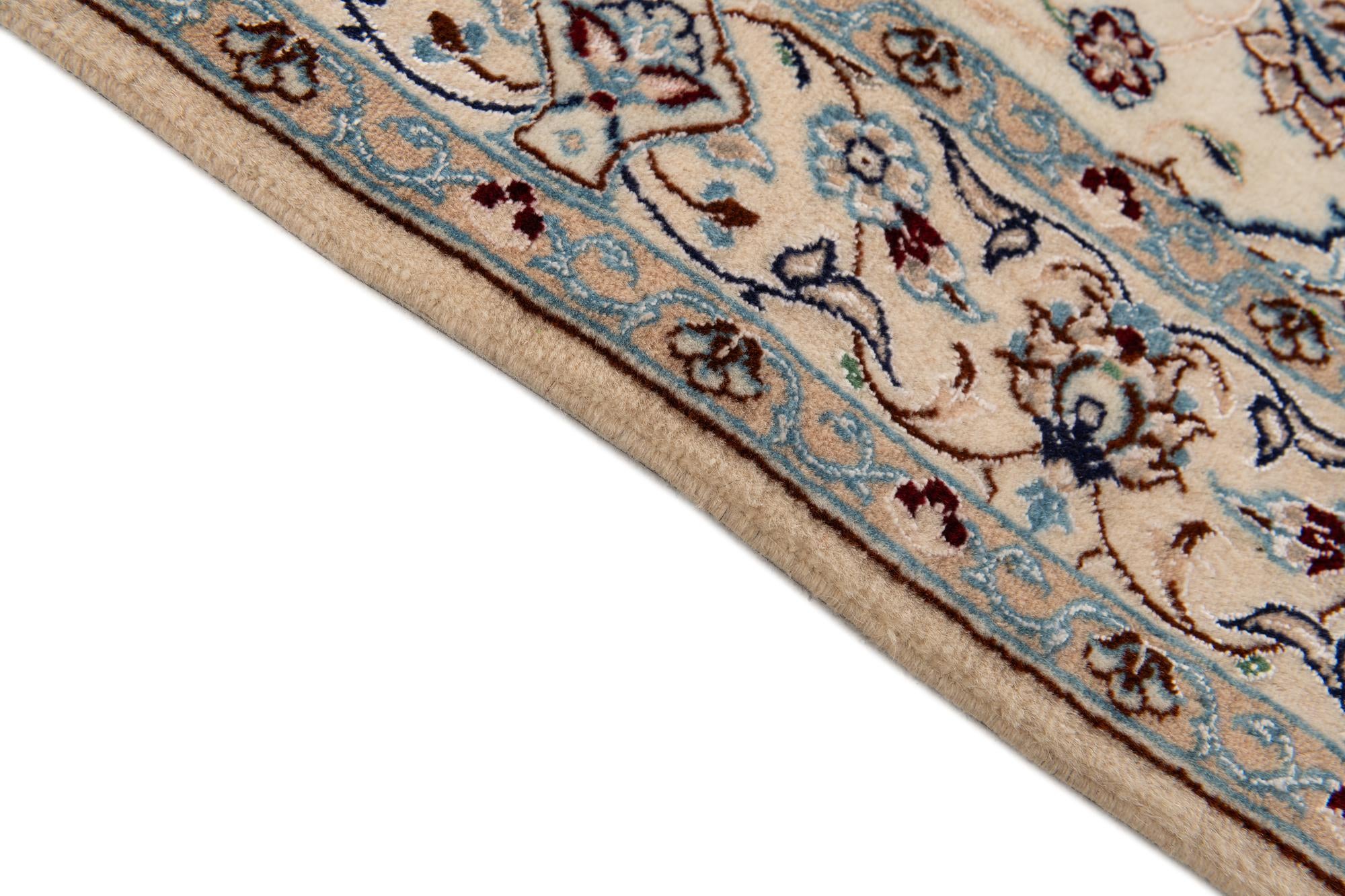 3' 4 x 5' 3 Hand Knotted Nain Persian Rug