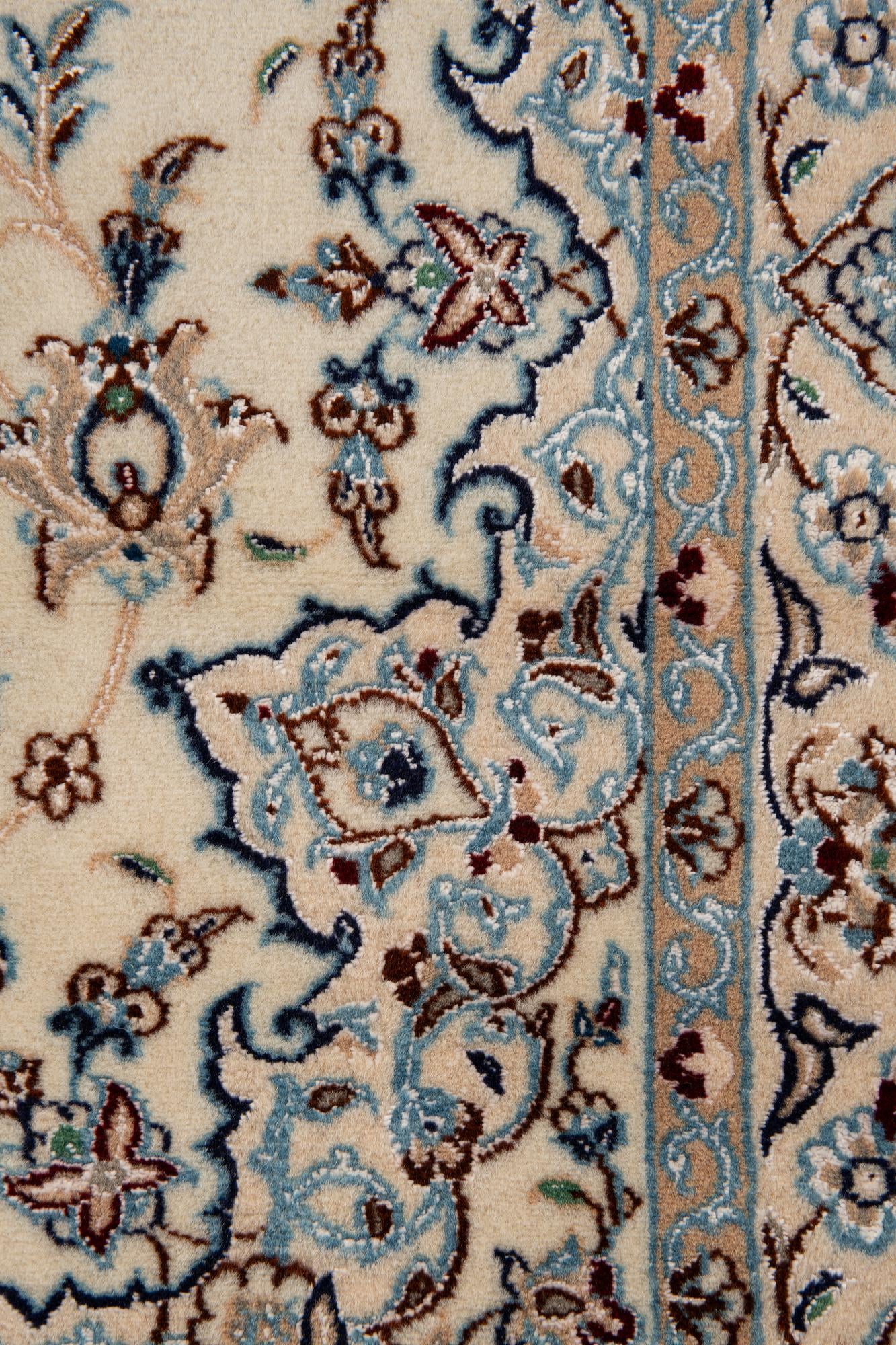 3' 4 x 5' 3 Hand Knotted Nain Persian Rug