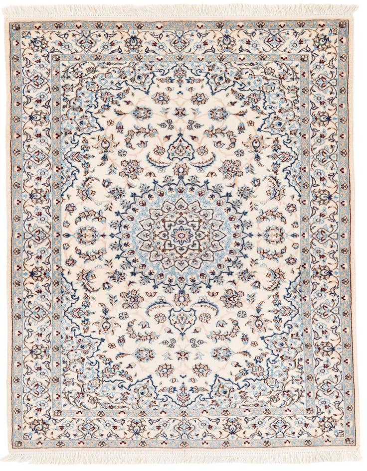 Detail image of 3' 4 x 5' 3 Hand Knotted Nain Persian Rug