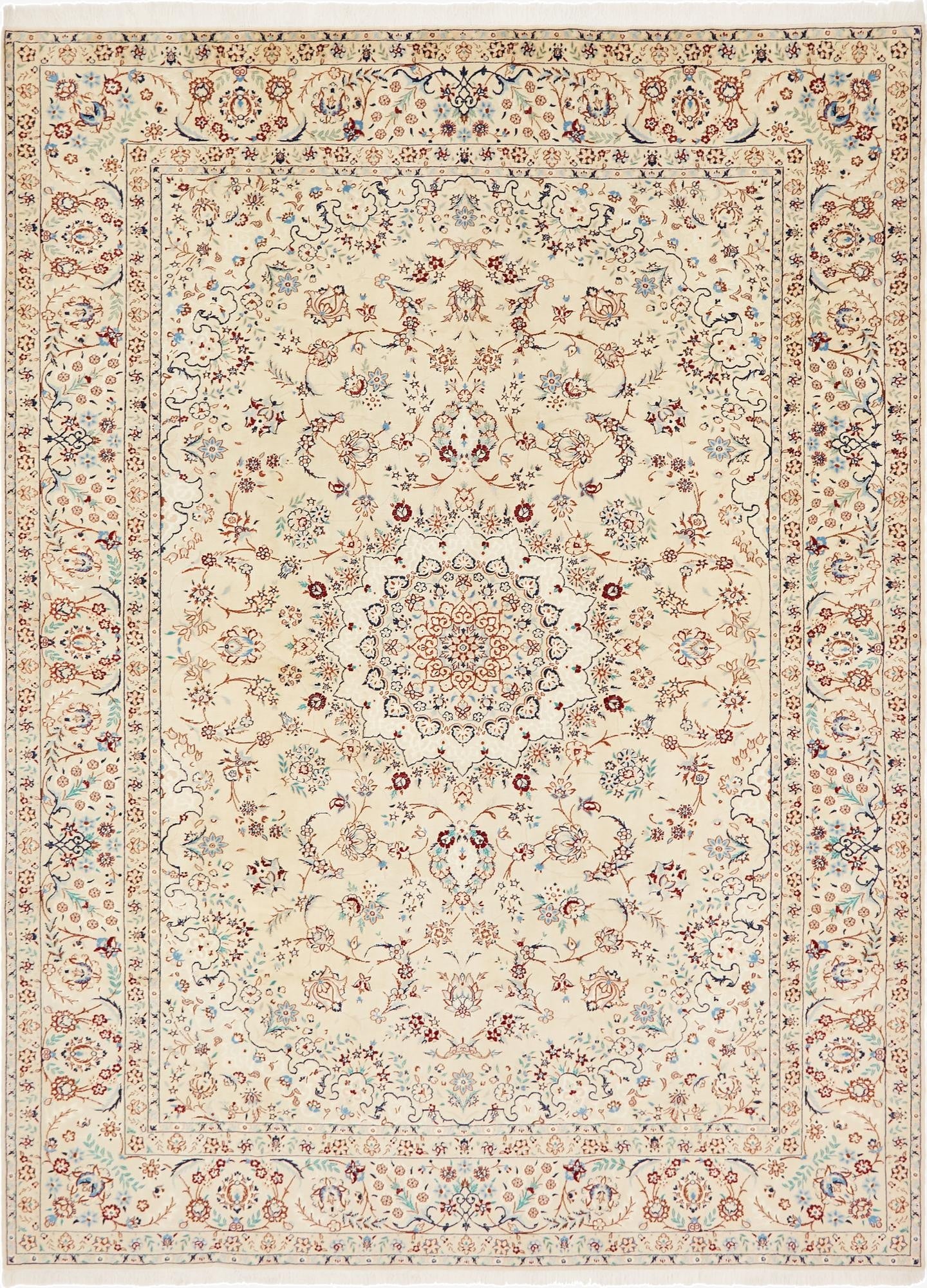 8' 2 x 11' 2  Hand Knotted Nain Persian Rug