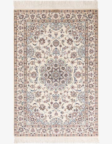 3' 3 x 5' 1 Hand Knotted Nain Persian Rug