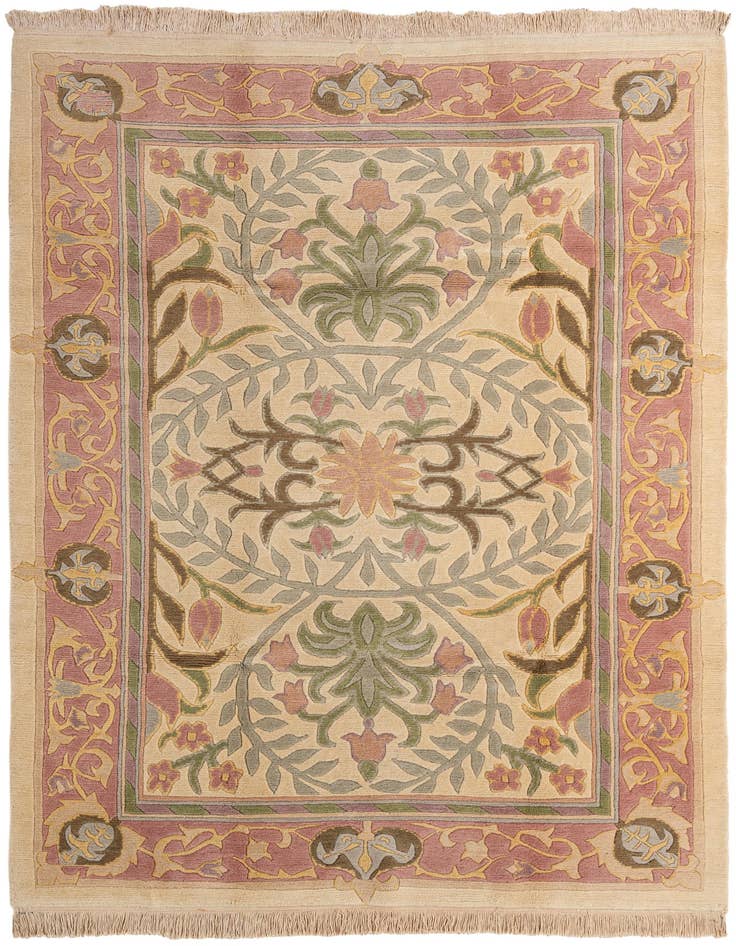 Detail image of 6' 1 x 8' 11 Hand Knotted Nepal Wool Rug