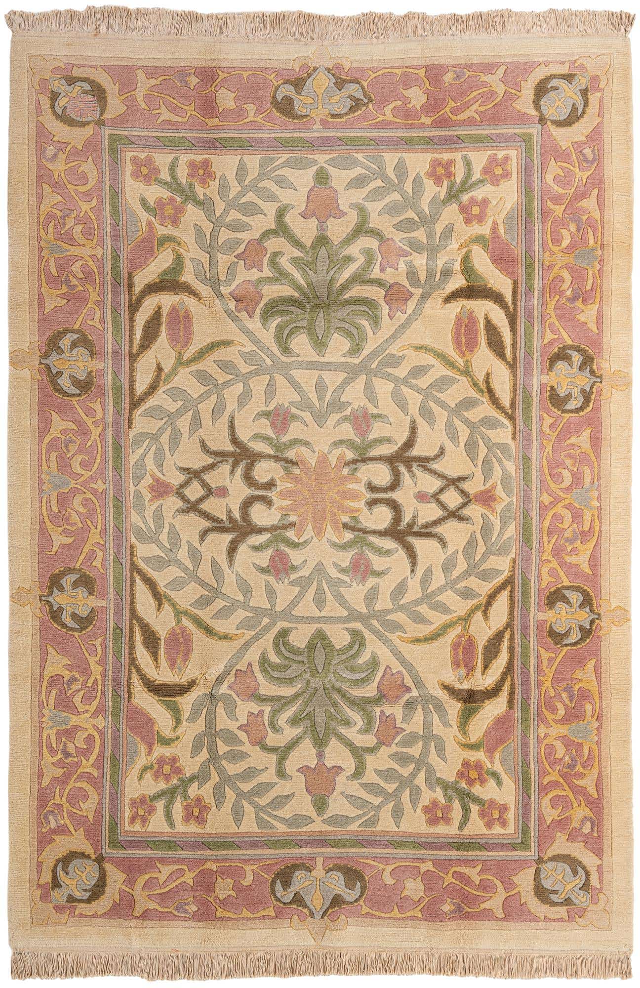 6' 1 x 8' 11 Hand Knotted Nepal Wool Rug