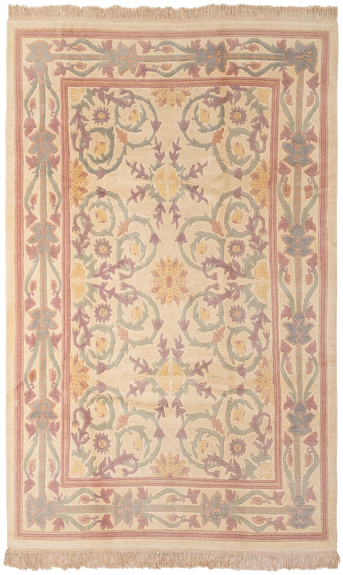 6' 3 x 9' 11 Hand Knotted Nepal Wool Rug
