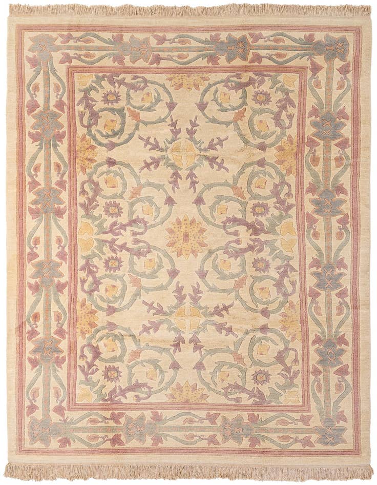 Detail image of 6' 3 x 9' 11 Hand Knotted Nepal Wool Rug