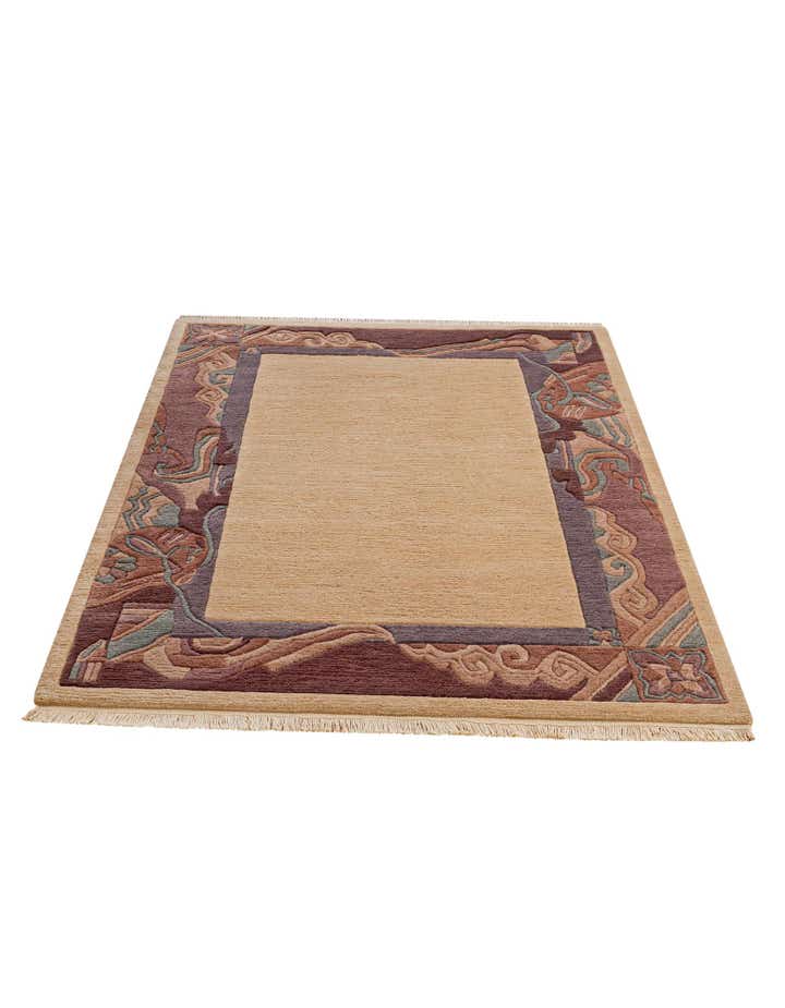 4' 1 x 5' 10 Hand Knotted Nepal Wool Rug