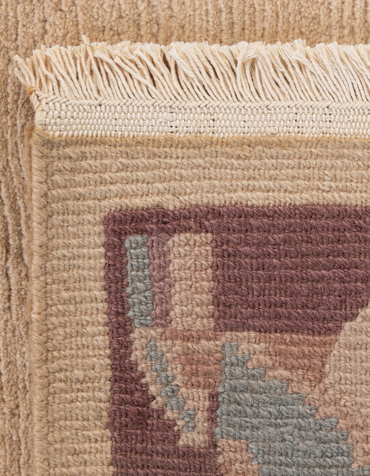 4' 1 x 5' 10 Hand Knotted Nepal Wool Rug
