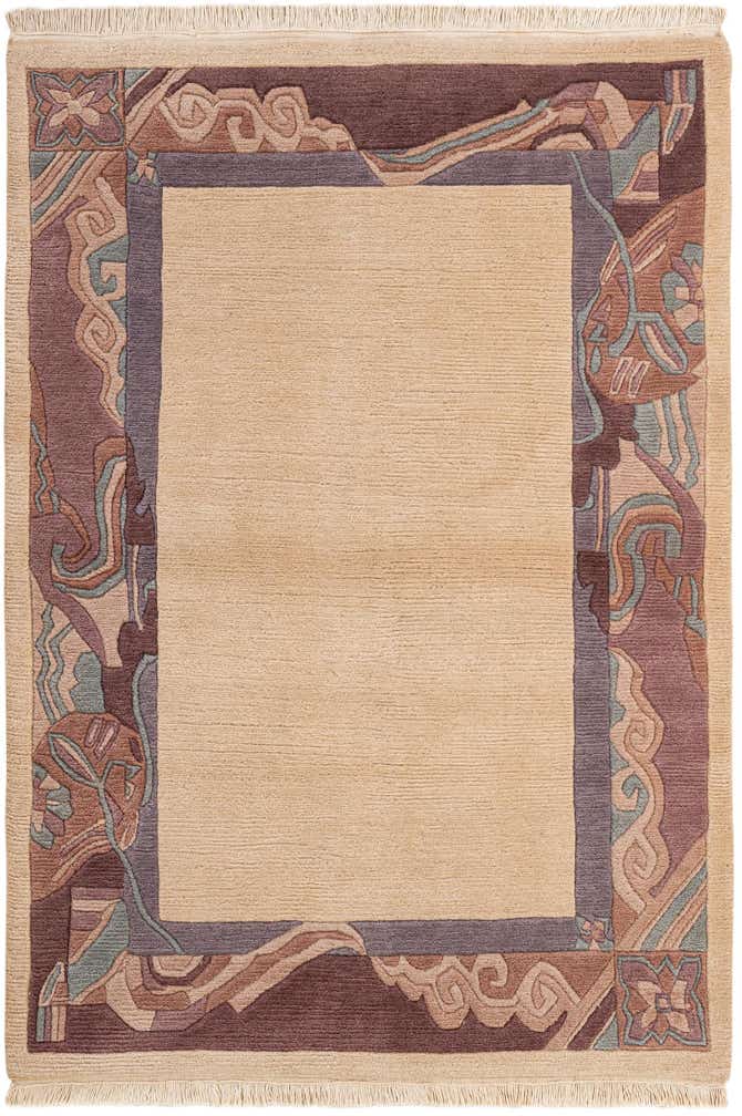4' 1 x 5' 10 Hand Knotted Nepal Wool Rug