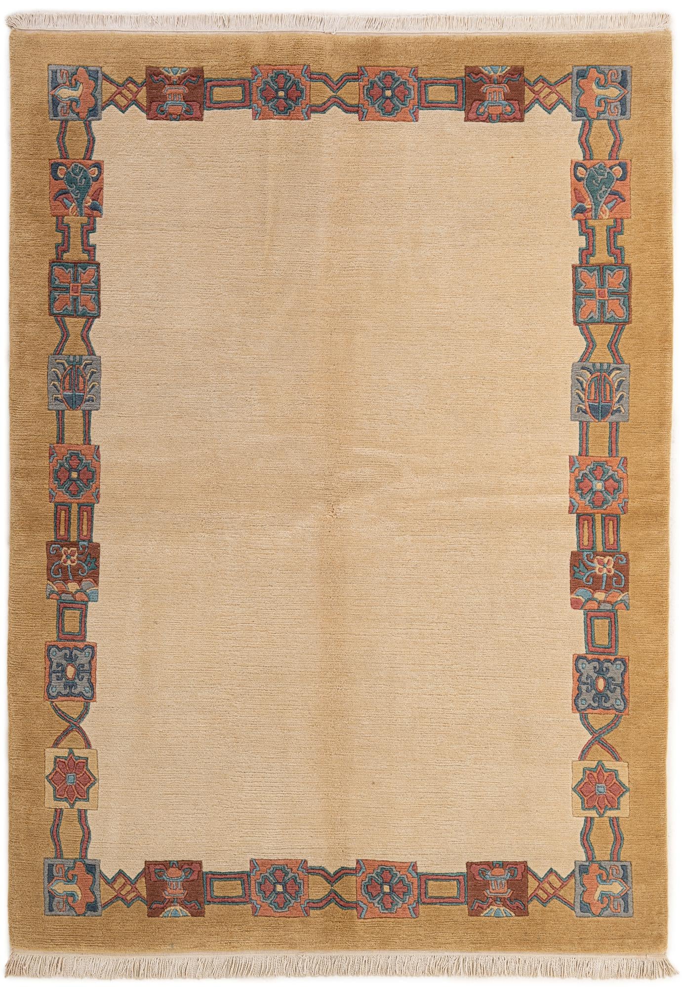5' 9 x 8' Hand Knotted Nepal Wool Rug