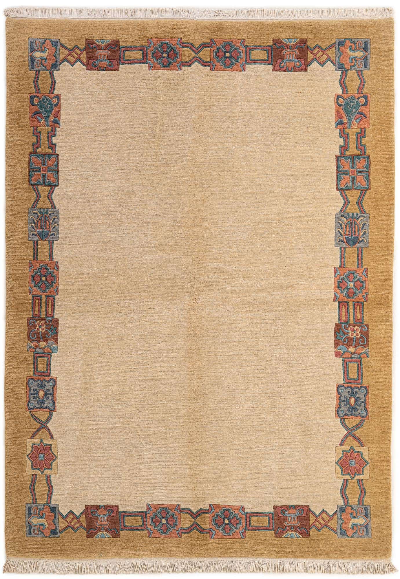 5' 9 x 8' Hand Knotted Nepal Wool Rug