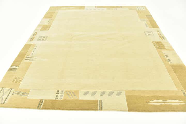 6' 6 x 8' 4 Hand Knotted Nepal Wool Rug