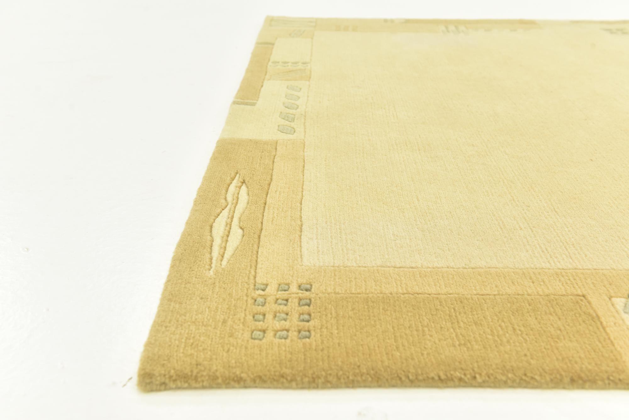 4' x 5' 10 Hand Knotted Nepal Wool Rug