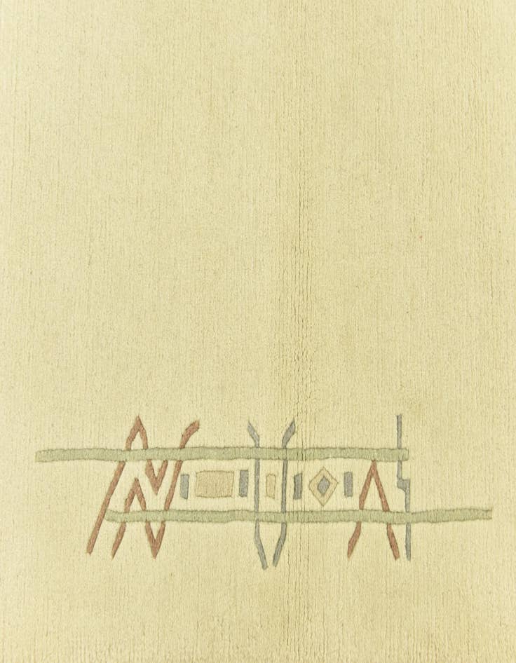 Detail image of 4' x 6' Hand Knotted Nepal Wool Rug