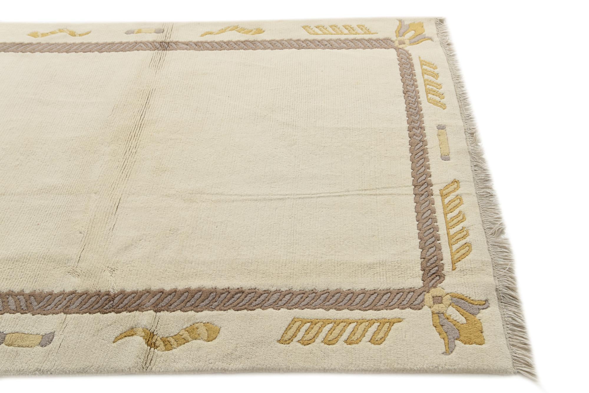 4' 9 x 7' Hand Knotted Nepal Wool Rug