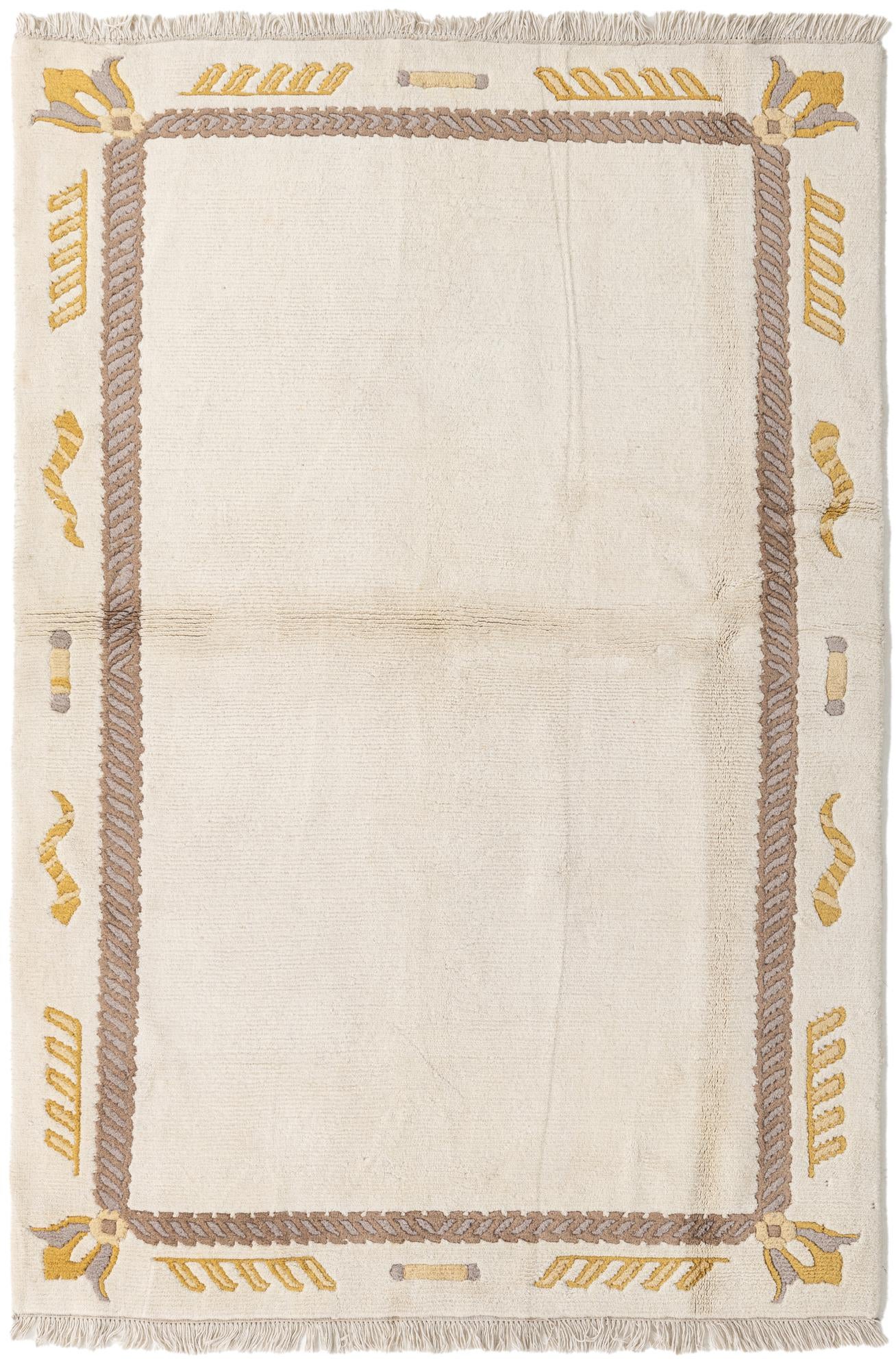 4' 9 x 7' Hand Knotted Nepal Wool Rug