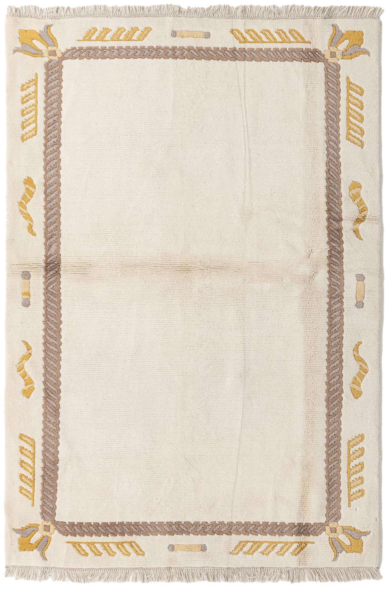 4' 9 x 7' Hand Knotted Nepal Wool Rug
