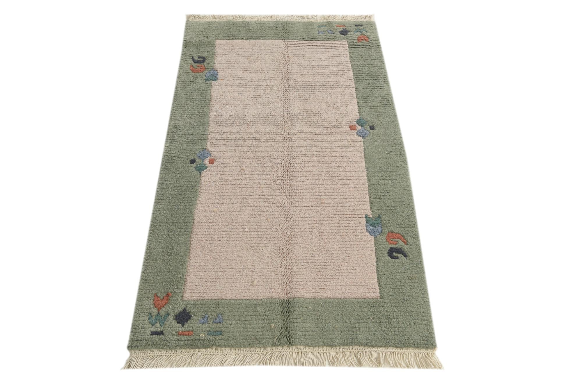 2' 4 x 4' 4 Hand Knotted Nepal Wool Rug