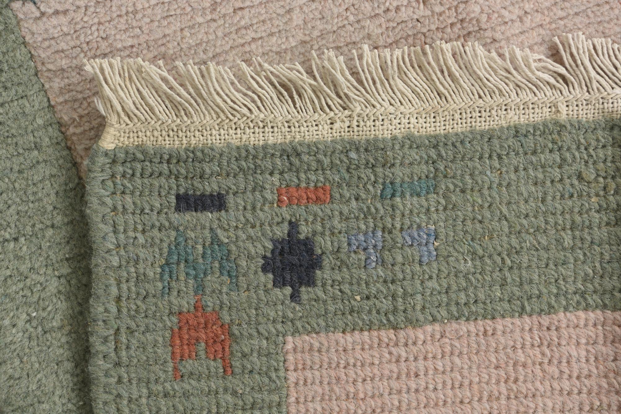 2' 4 x 4' 4 Hand Knotted Nepal Wool Rug