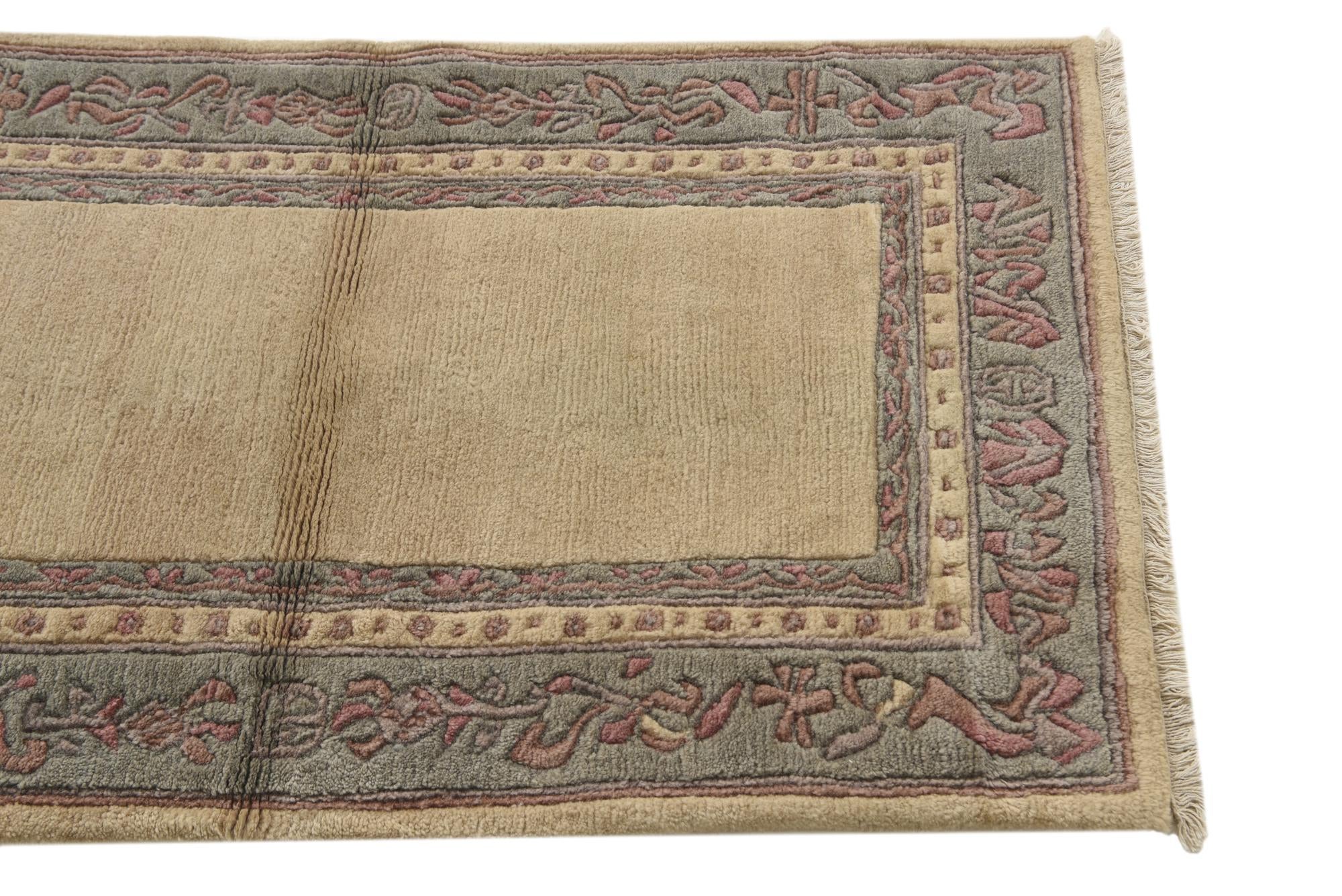2' 7 x 4' 4 Hand Knotted Nepal Wool Rug