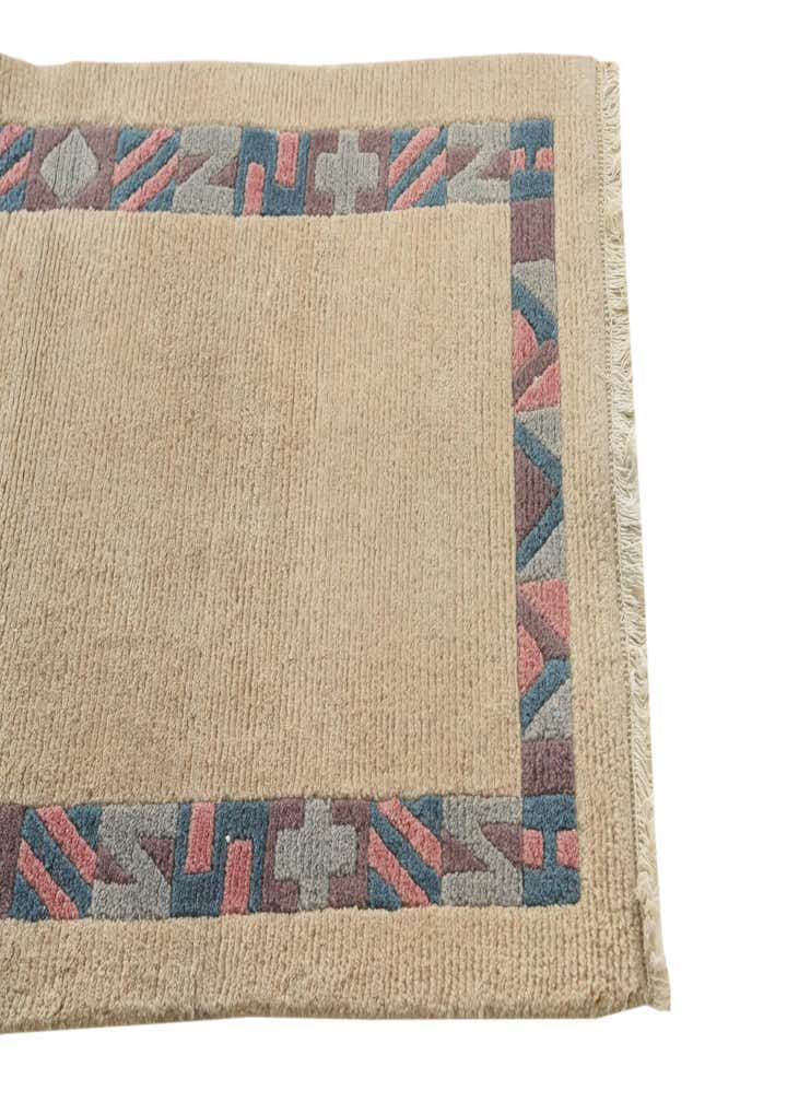 3' 4 x 4' 8 Hand Knotted Nepal Wool Rug