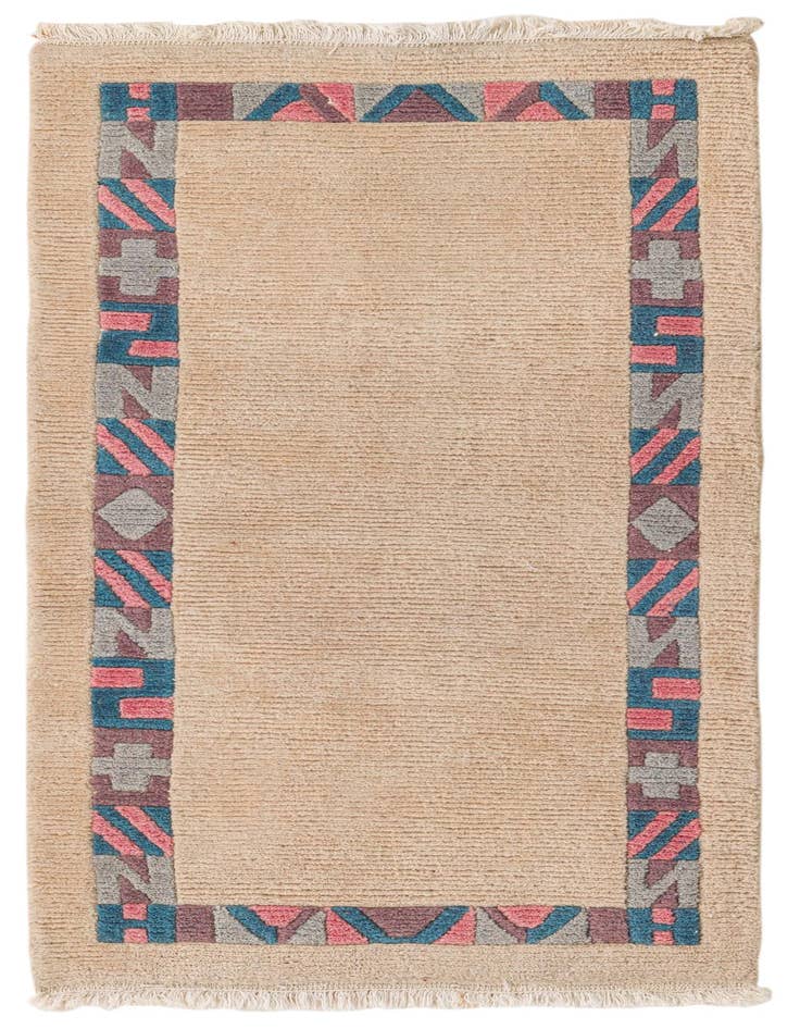 Detail image of 3' 4 x 4' 8 Hand Knotted Nepal Wool Rug