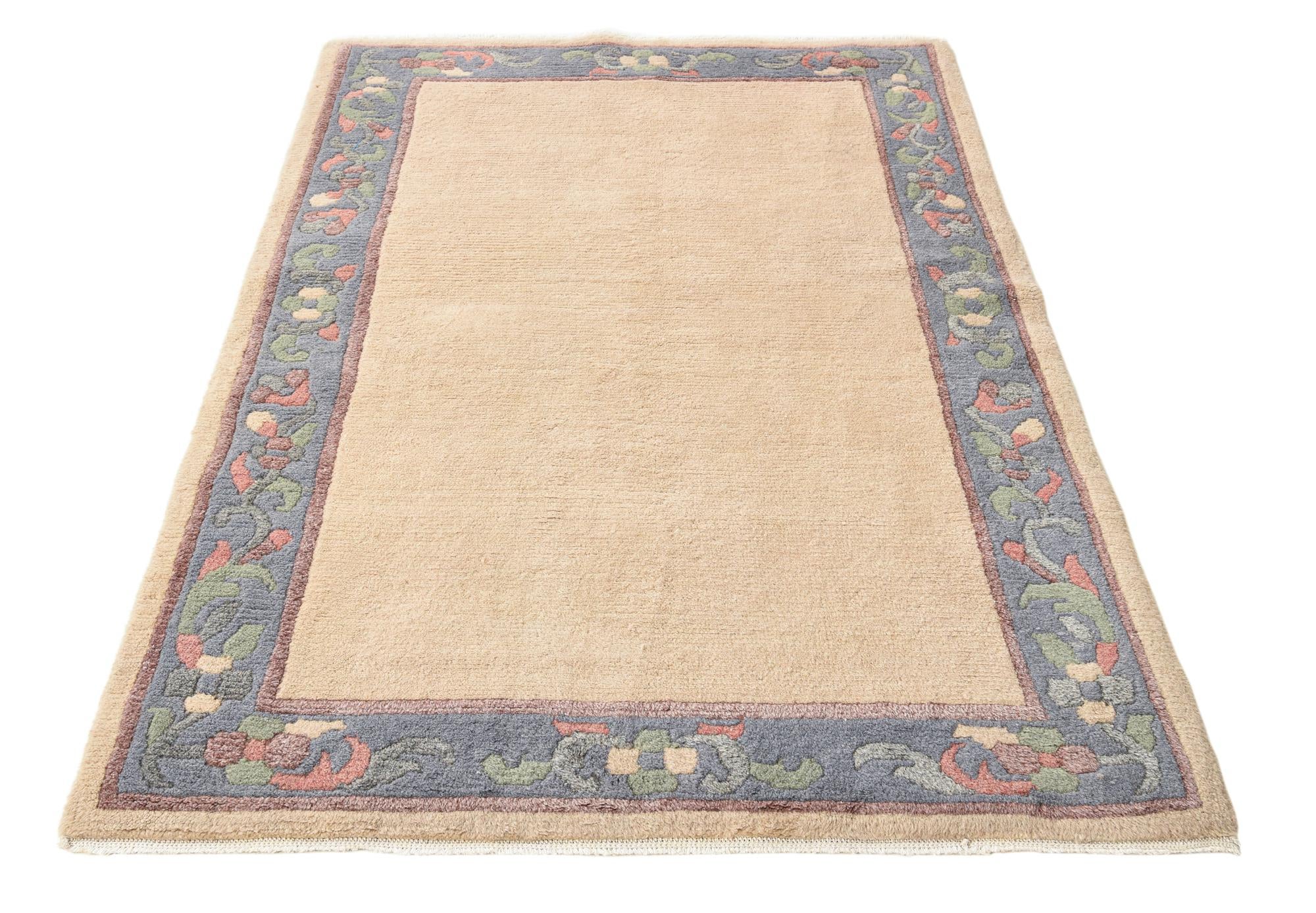 4' x 6' Hand Knotted Nepal Wool Rug