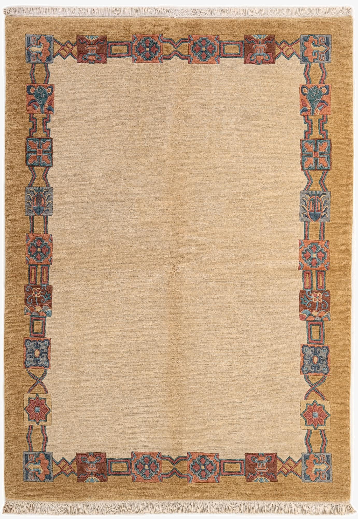 5' 9 x 8'  Hand Knotted Nepal Wool Rug